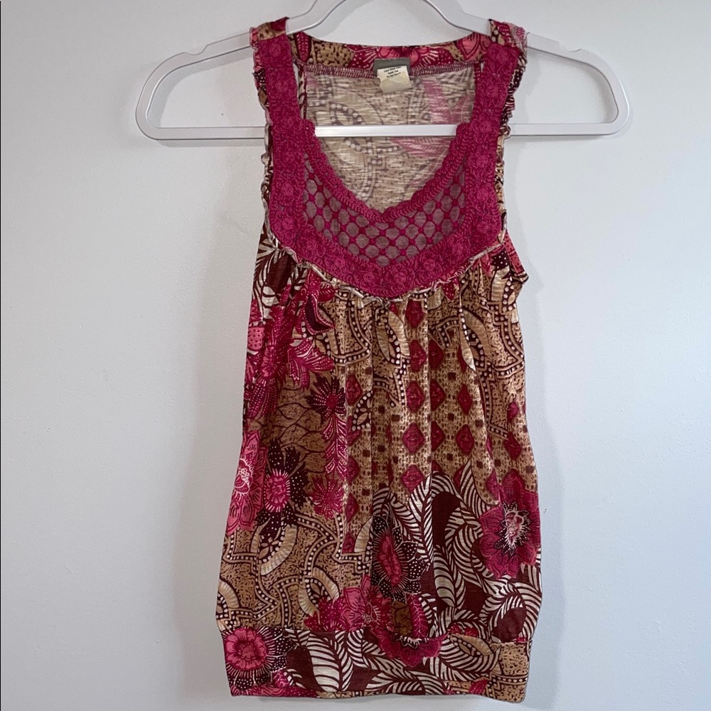 Vintage Made in USA Y2K DayTrip Multicolor Ruffle Top - Picture 2 of 6